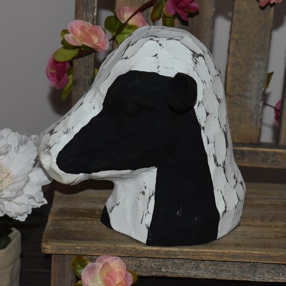 Shabby Chic Distressed Wood Dairy Cow Head Country Farmhouse Home Decor - Picture 6 of 12